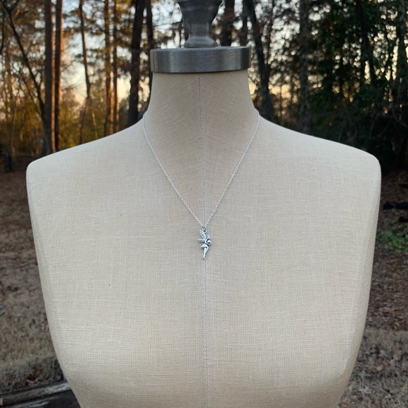 NWT Sterling Silver Plated Chain & Alloy Fairy Charm Necklace - Picture 9 of 13